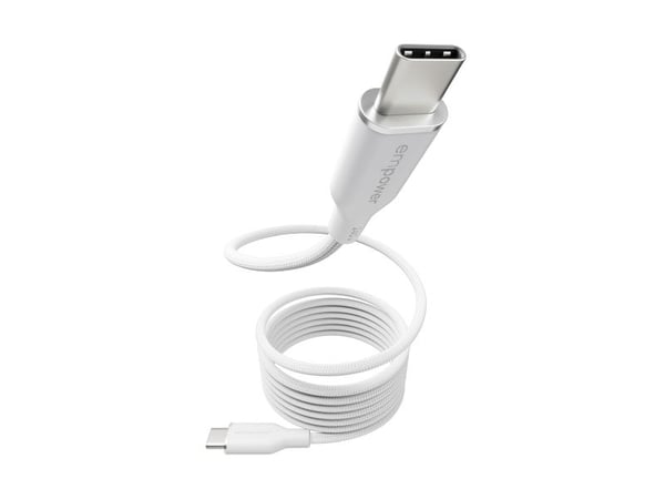 empower by PanzerGlass - USB-kabel - USB-C (hann) til USB-C (hann) - USB 2.0 - 48 V - 5 A - 1.5 m - Fast Power Charging (240W) - sølvhvit