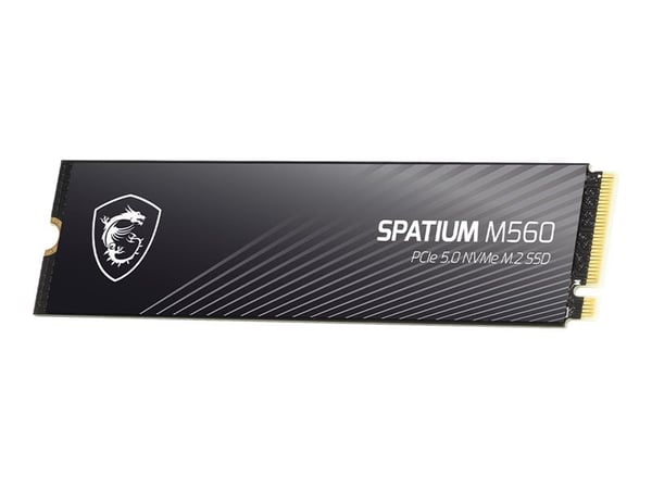 SSD|MSI|SPATIUM M560|1TB|M.2|PCIe Gen5|NVMe|3D NAND|Skrivehastighet 8400 MBytes/sek.|Lesehastighet 10200 MBytes/sek.|TBW 600 TB|MTBF 1500000 timer|...