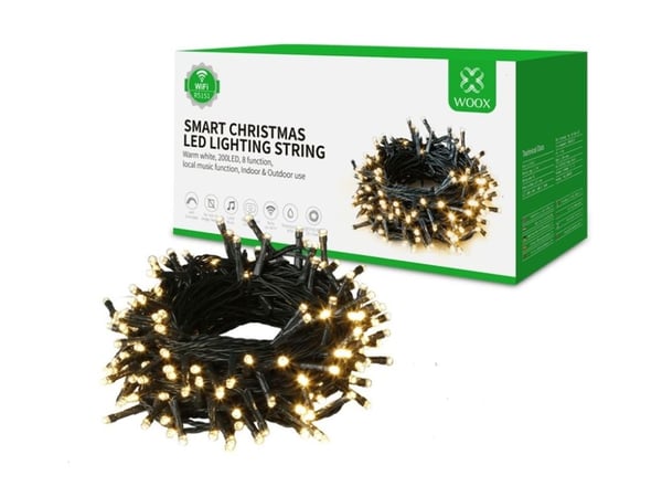 Woox Smart Christmas R5151 - Stringlys - LED x 200 - warm white/white light - 3000-3500 K