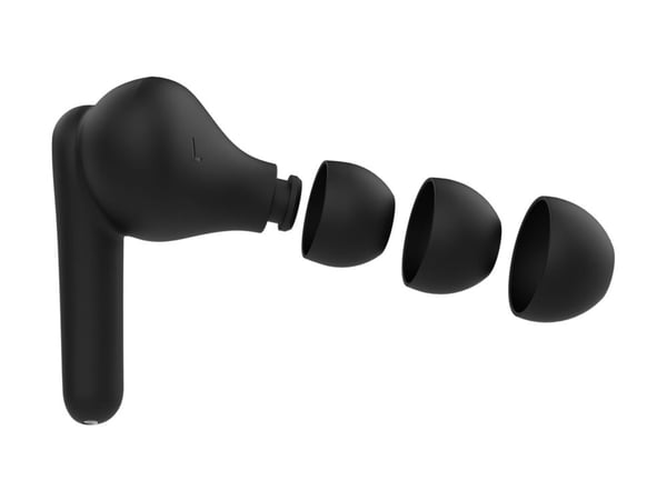 Belkin SoundForm Rhythm - True wireless-hodetelefoner med mikrofon - i øret - Bluetooth - aktiv støydemping - svart