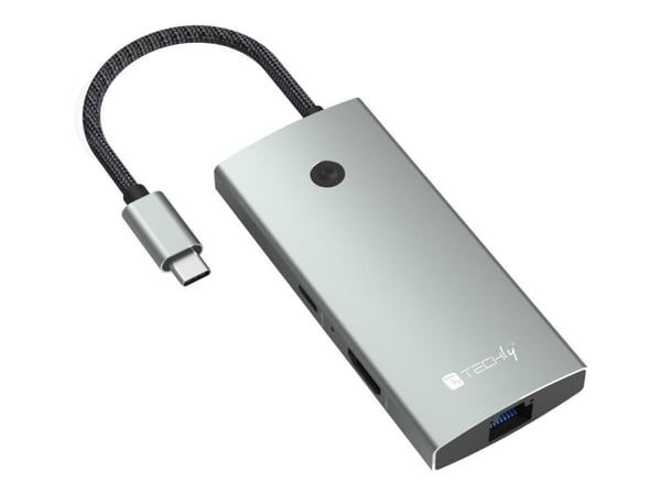 TECHly - Dockningsstation - USB-C - HDMI - 1GbE