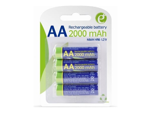 Gembird - Batteri - ladbar 4 x AA-type - Alkalisk - 2000 mAh