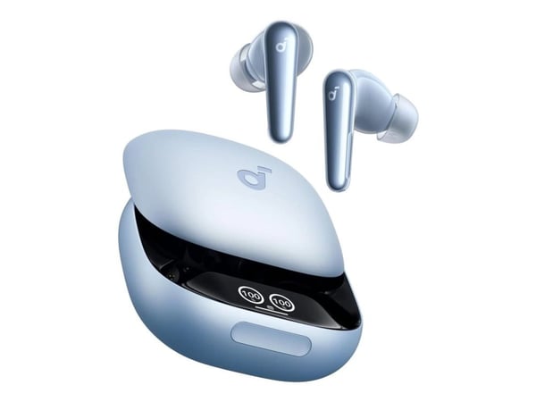Anker Soundcore Liberty 4 Pro - True wireless-hodetelefoner med mikrofon - i øret - Bluetooth - aktiv støydemping - lys blå