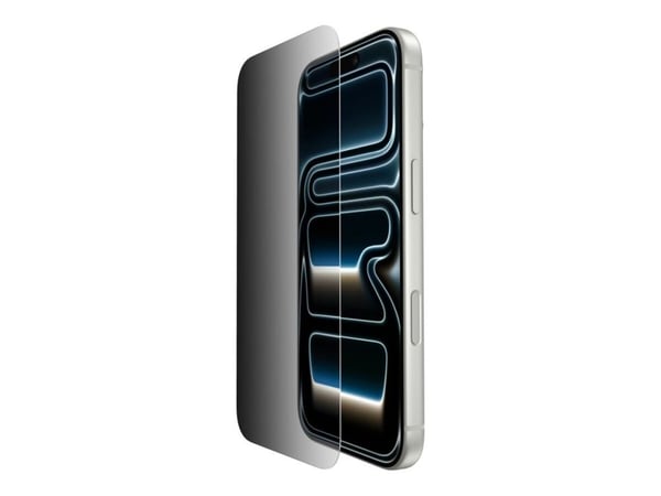Belkin ScreenForce InvisiGlass - Skjermbeskyttelse for mobiltelefon - glass - med personvernsfilter - for Apple iPhone 17 Pro
