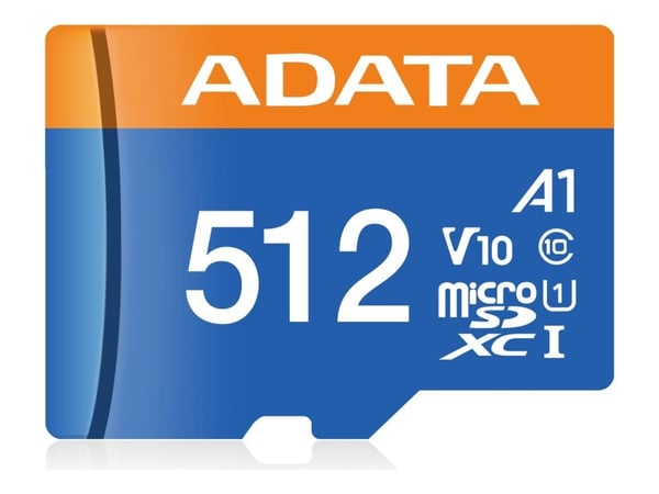 ADATA Premier UHS-I - Flashminnekort - 512 GB - Video Class V10 / UHS-I Class 1 / Class10 - microSDXC UHS-I