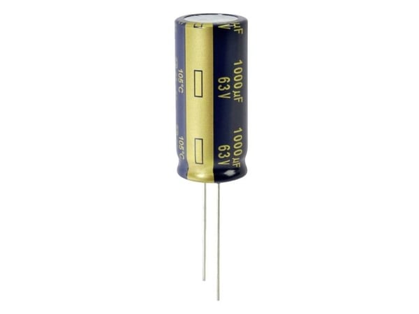 Panasonic EEUFC1C392, Fast kondensator, Gjuten aluminium, Volym, Cylindrisk, Svart, Vit, ?DC