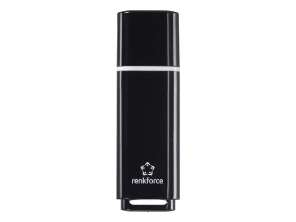 Renkforce RF-6684356, 32 GB, USB A-tyyppi, 2.0, 15 MB/s, Suojus, musta