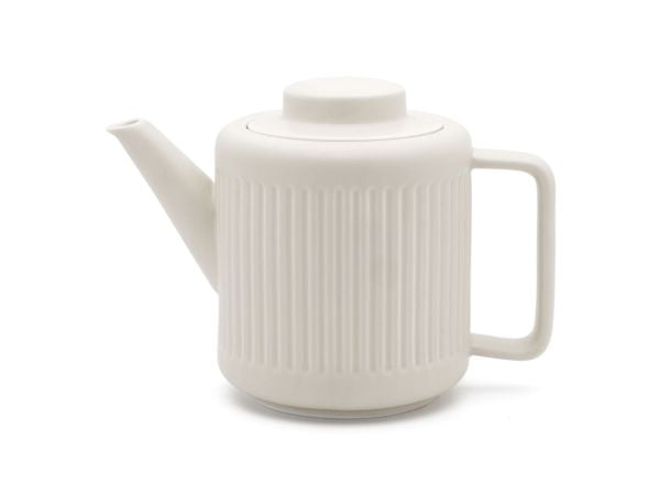 Bredemeijer 147050, Enkel tekanne, 1200 ml, Hvit, Porselen, Bryggefilter, Rustfritt stål