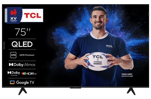 TCL 75P7K - 75" Diagonalklasse (74.5" synlig) - P7K Series LED-bakgrunnsbelyst LCD TV - QLED - Smart TV - Google TV - 4K UHD (2160p) 3840 x 2160 - ...