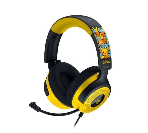 Razer Kraken V4 X Pokemon, Ledningsført, 20 - 20000 Hz, Spil, 310 g, Headset, Sort, Gul