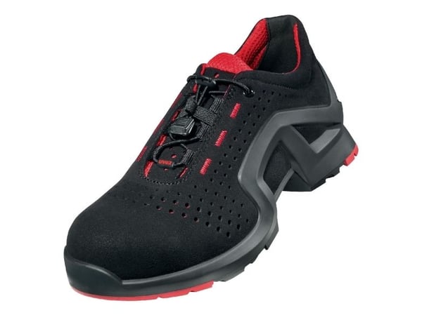 Uvex 8512, Unisex, Voksen, Vernesko, Sort, Grå, Rød, FO, S1, Lisselukking
