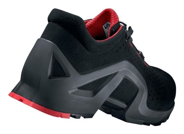 Uvex 8512, Unisex, Voksen, Vernesko, Sort, Grå, Rød, FO, S1, Lisselukking