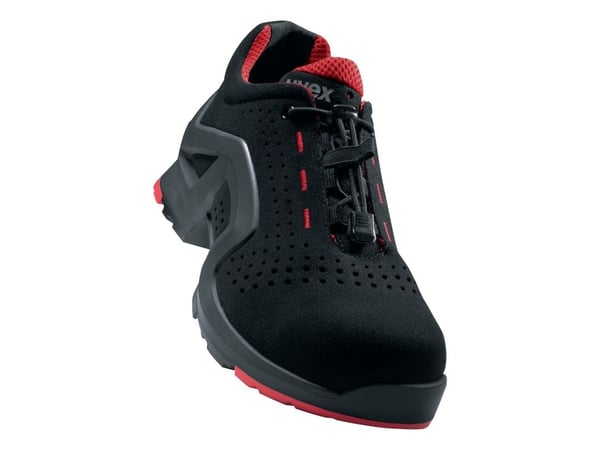 Uvex 8512, Unisex, Voksen, Vernesko, Sort, Grå, Rød, FO, S1, Lisselukking