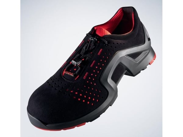 Uvex 8512, Unisex, Voksen, Vernesko, Sort, Grå, Rød, FO, S1, Lisselukking