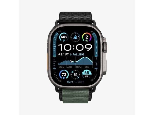 Spigen WBF1-rem til Apple Watch 6/7/8/9/10/11/SE/SE 3/Ultra 1/Ultra 2/Ultra 3 44/45/46/49 mm svart/grønn