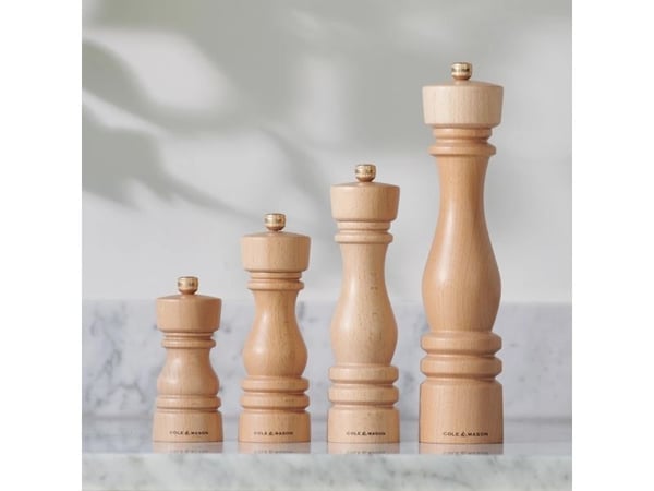 Cole & Mason H233008, Bøk, Rustfritt stål, Tre, Pepper, Salt, 60 mm, 60 mm, 180 mm