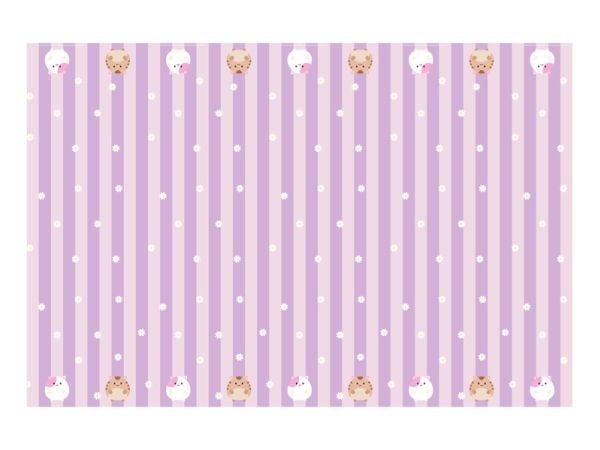 PartyDeco OBP9, Rektangulær, Papir, Lilla, Mønster, 1 stykker, 1200 mm