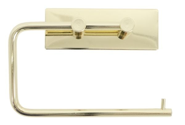 Självhäftande toalettpappershållare 15,5 x 10,5 x 3 cm polerad mässing
