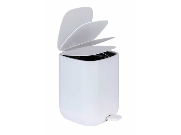 WENKO 24852100, 5 l, Rektangulær, Akrylonitril-butadien-styren (ABS), Hvit, Pedal, 23,5 cm