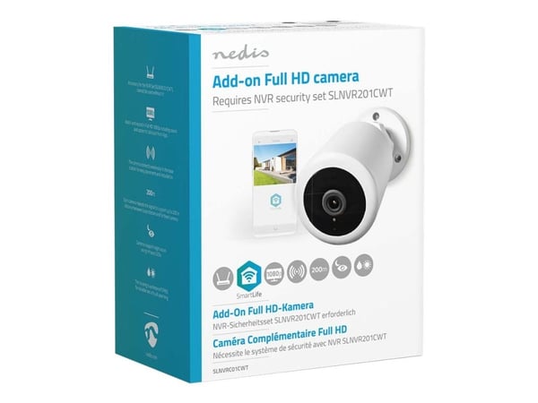Nedis SIMCBO50WT, IP-turvakamera, Ulkona, Langaton, 24 dB, Katto, Valkoinen
