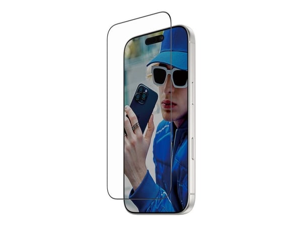 PanzerGlass - Skjermbeskyttelse for mobiltelefon - ultra-bred passform med FASTFIT IN-A-BOX - glass - rammefarge svart - for Apple iPhone 17 Pro