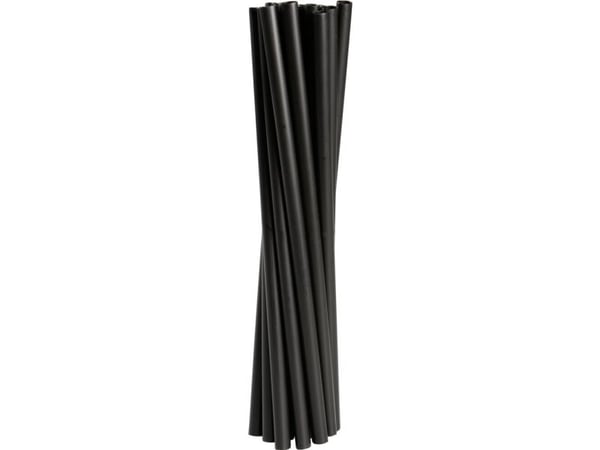 Gjenbrukbare sugerør, ABENA Gastro, 24 cm, Ø8 mm, svart, PP, for flergangsbruk - (10 pakker x 250 stk.)