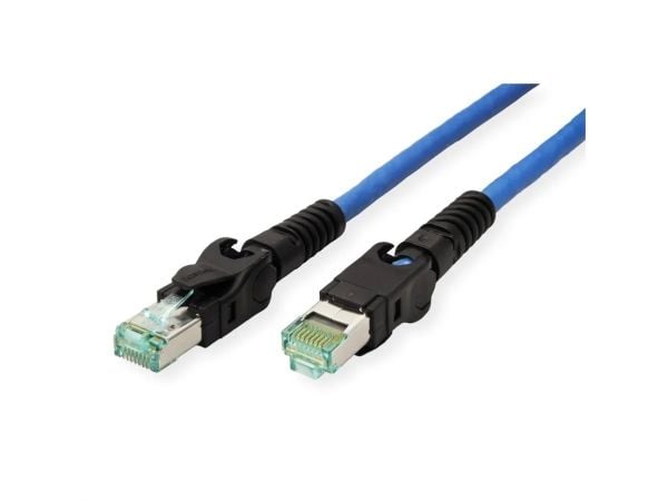 Easylan CP1OBMSMS0005 RJ45 Nätverkskabel, patchkabel CAT 6A S/FTP 0,5 m Blå 1 st