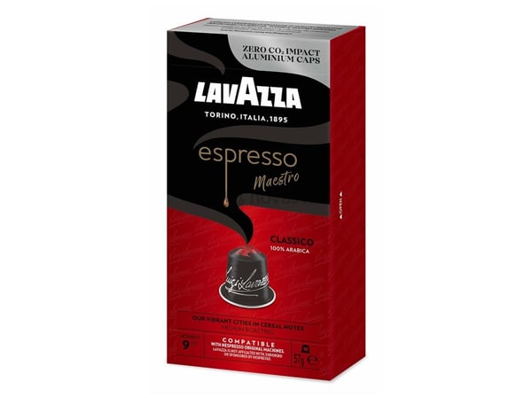 Lavazza Espresso Maestro Classico, Kaffe kapsyl, Espresso, Medium-dark roast, Nespresso, 9/13, Sort, Rød
