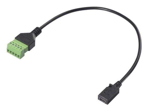 Renkforce USB 2.0 adapterkabel [1x 2.0 stikkontakt Mini-B - 1x klemmetilkobling] RF-6443962 30 cm (RF-6443962)