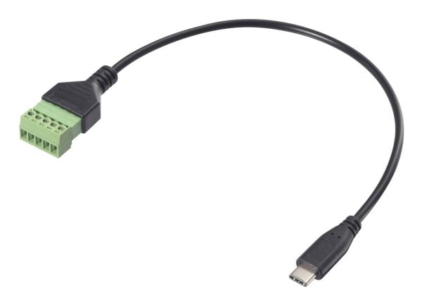 Renkforce USB-C®-sovitinkaapeli [1x USB-C®-liitin - 1x puristusliitin] RF-6443952 30 cm PVC-vaippa