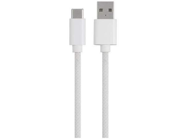 Renkforce RF-6437922, 1 m, USB C, USB A, USB 2.0, 0,48 Gbit/s, Valkoinen