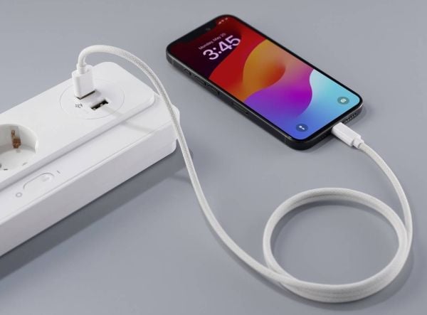 Renkforce RF-6437922, 1 m, USB C, USB A, USB 2.0, 0,48 Gbit/s, Valkoinen
