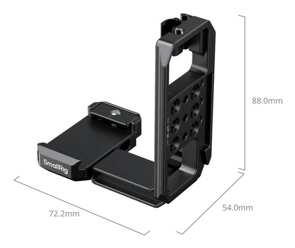 SmallRig 5594, Monteringsplade, Sort, Aluminium, 57,5 mm, 88 mm, 76,2 mm