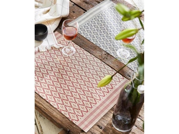 VIVARAISE KADRA PLACEMT Nat/Bla 33X45