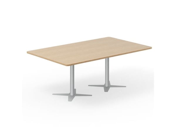 Konferansebord DNA, eik 2600x1200 mm rektangulært, svart understell