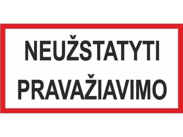 Klistremerke DO NOT BLOCK TRAFFIC 170x100 mm