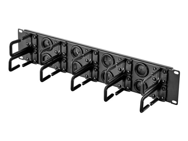 Renkforce RF-3525040, Kaapelin hallintapaneeli, SPCC, musta, 1 kpl