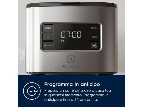 Electrolux E5CM1-6ST, Kaffebrygger (drypp), 1,375 l, Malt kaffe, 1000 W, Rustfritt stål