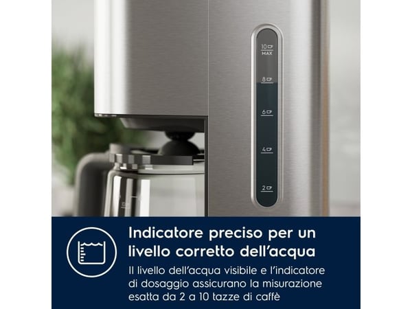 Electrolux E5CM1-6ST, Kaffebrygger (drypp), 1,375 l, Malt kaffe, 1000 W, Rustfritt stål