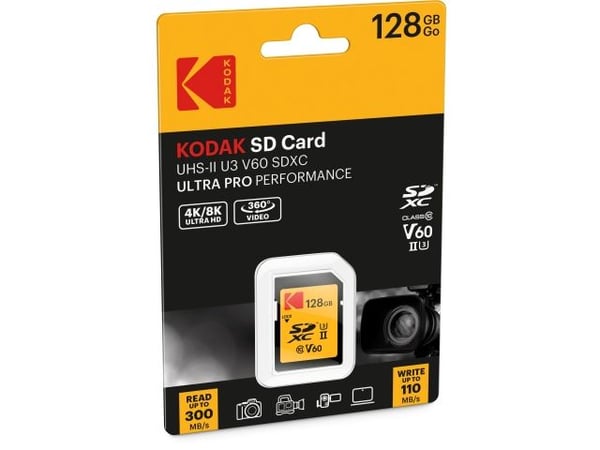 Kodak ULTRA PRO - Flashminnekort - 128 GB - Video Class V60 / UHS-II U3 / Class10 - SDXC UHS-II