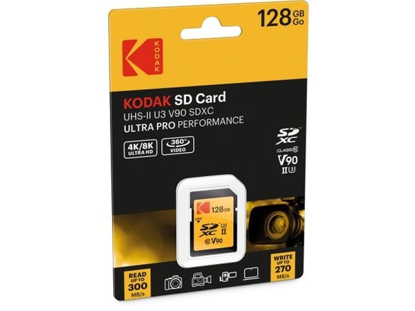 Kodak SD 128GB UHS-II U3 V90 Ultra Pro