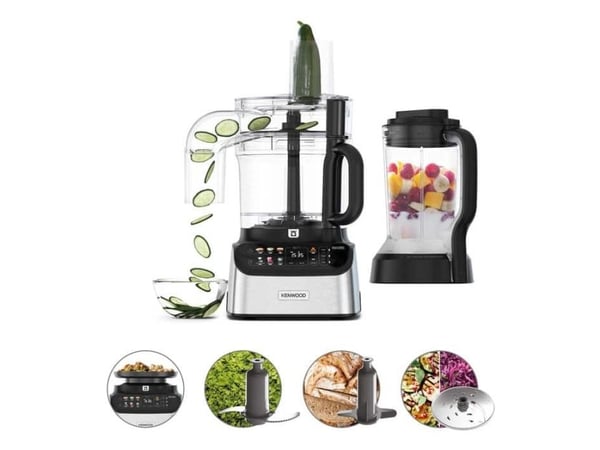 Kenwood MultiPro OneTouch, 3 l, Sort, Rustfritt stål, Knapper, 1,5 l, Plast, Plast