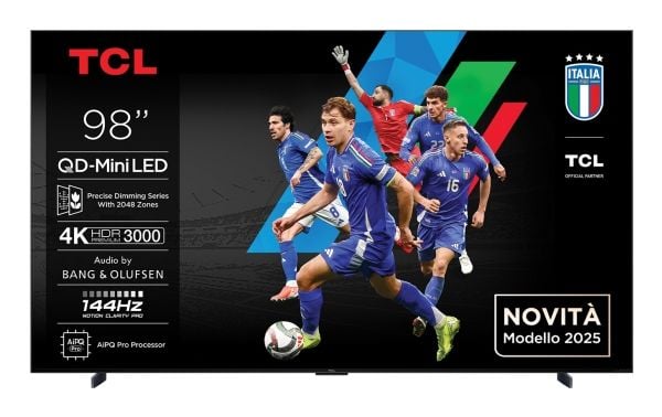 TCL 98C7K, 2,49 m (98"), 3840 x 2160 pikseliä, QD-Mini LED, Älytelevisio, Wi-Fi, Metallinen