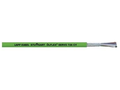 Lapp ÖLFLEX SERVO 728 CY, Kabel för medelhög spänning, Grön, Polyvinylklorid (PVC), Koppar, 2 mm ², 71 kg/km