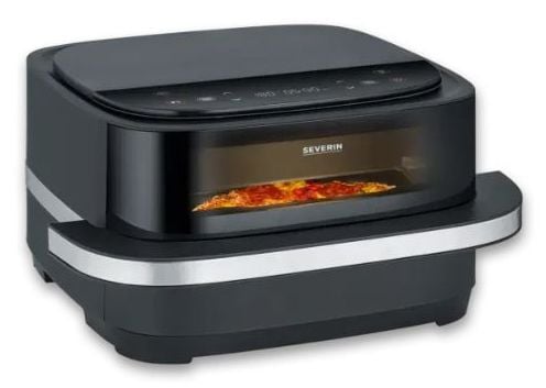 Severin FR 2464, 1 pizza(er), Svart, Sølv, Digitalt, 230 °C, 40 - 230 °C, 4 l