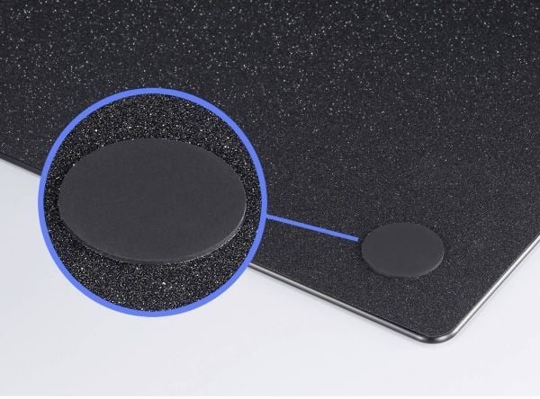 Renkforce RF-6697026, Sort, Monokromatisk, Glass, Musematte til gaming