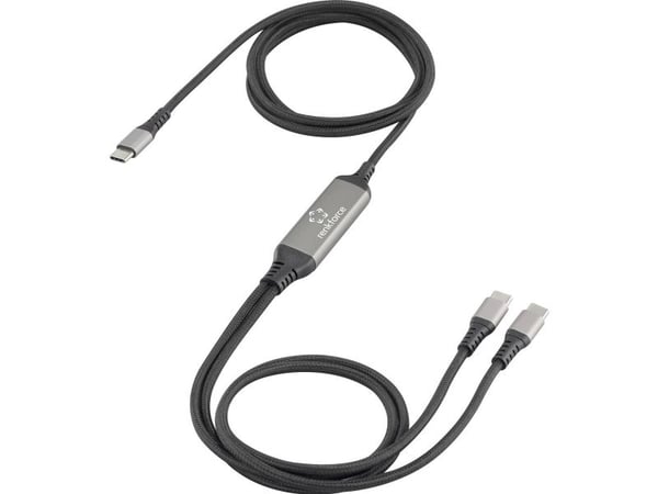 Renkforce RF-6721084, 1,5 m, USB C, 2 x USB C, USB 2.0, Svart