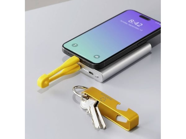 Renkforce USB-kabel USB 2.0 USB-A-hanstikk, USB-C® stik 0,15 m Gul #####Key fob, #####Flaskeåpner RF-6721080