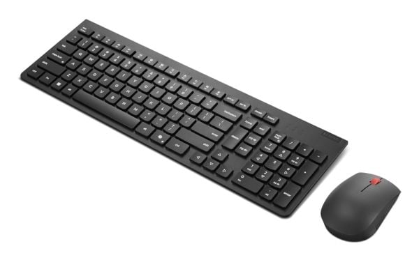 Lenovo Essential Wireless Combo Gen 2 - Tastatur- og mussett - trådløs - 2.4 GHz - QWERTY - amerikansk engelsk - svart - brun boks