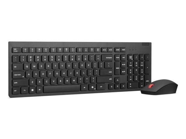 Lenovo Essential Wireless Combo Gen 2 - Tastatur- og mussett - trådløs - 2.4 GHz - QWERTY - amerikansk engelsk - svart - brun boks